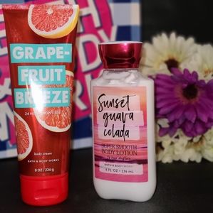 Slightly Used Body Cream and Body Lotion Set